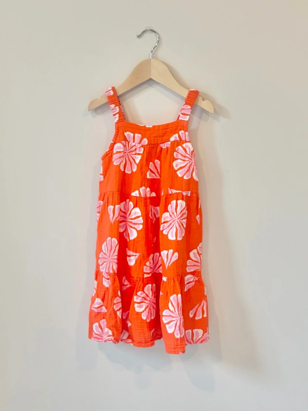 Crewcuts Girls flower gauze tiered dress Size 6